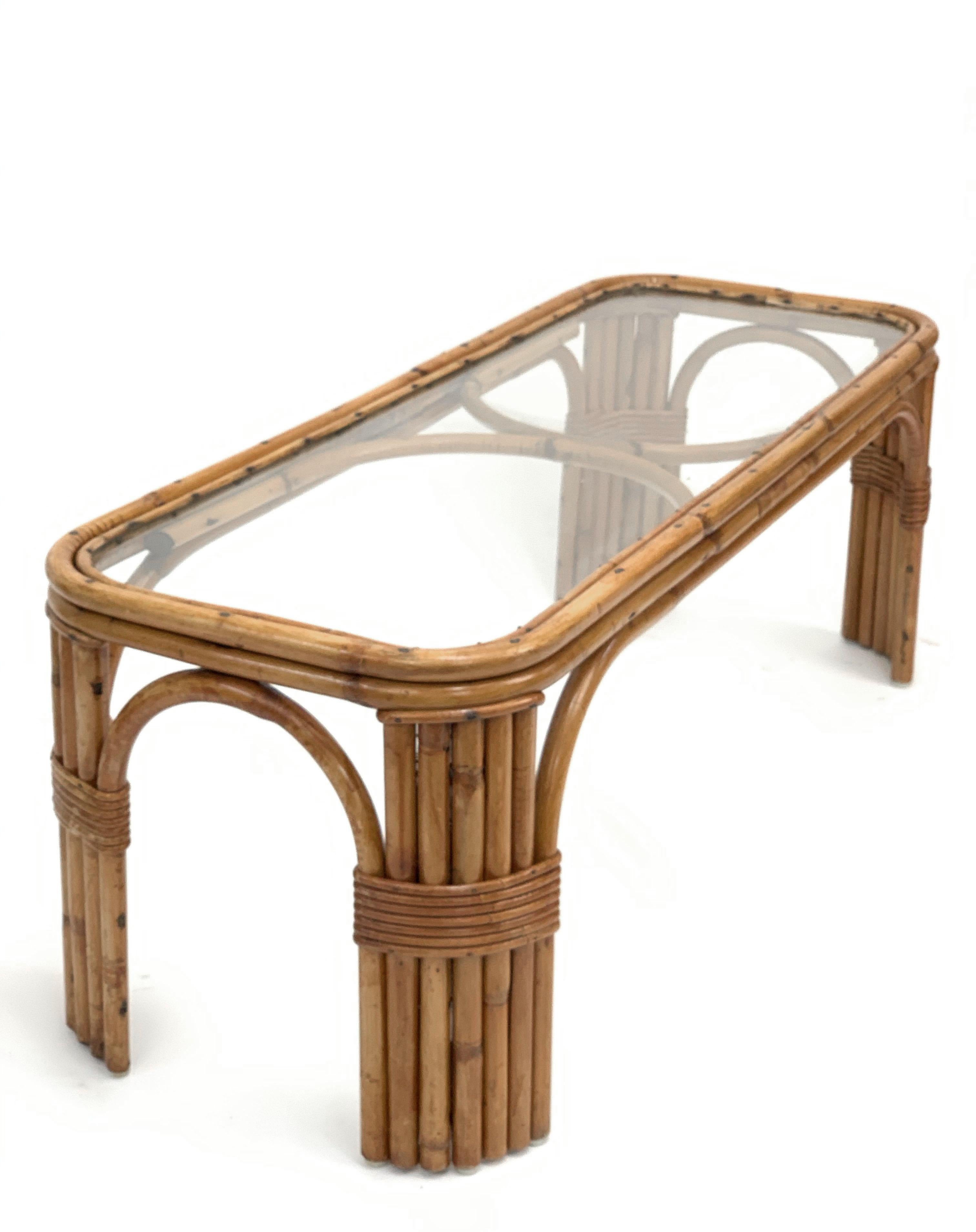 bamboo rattan coffee table