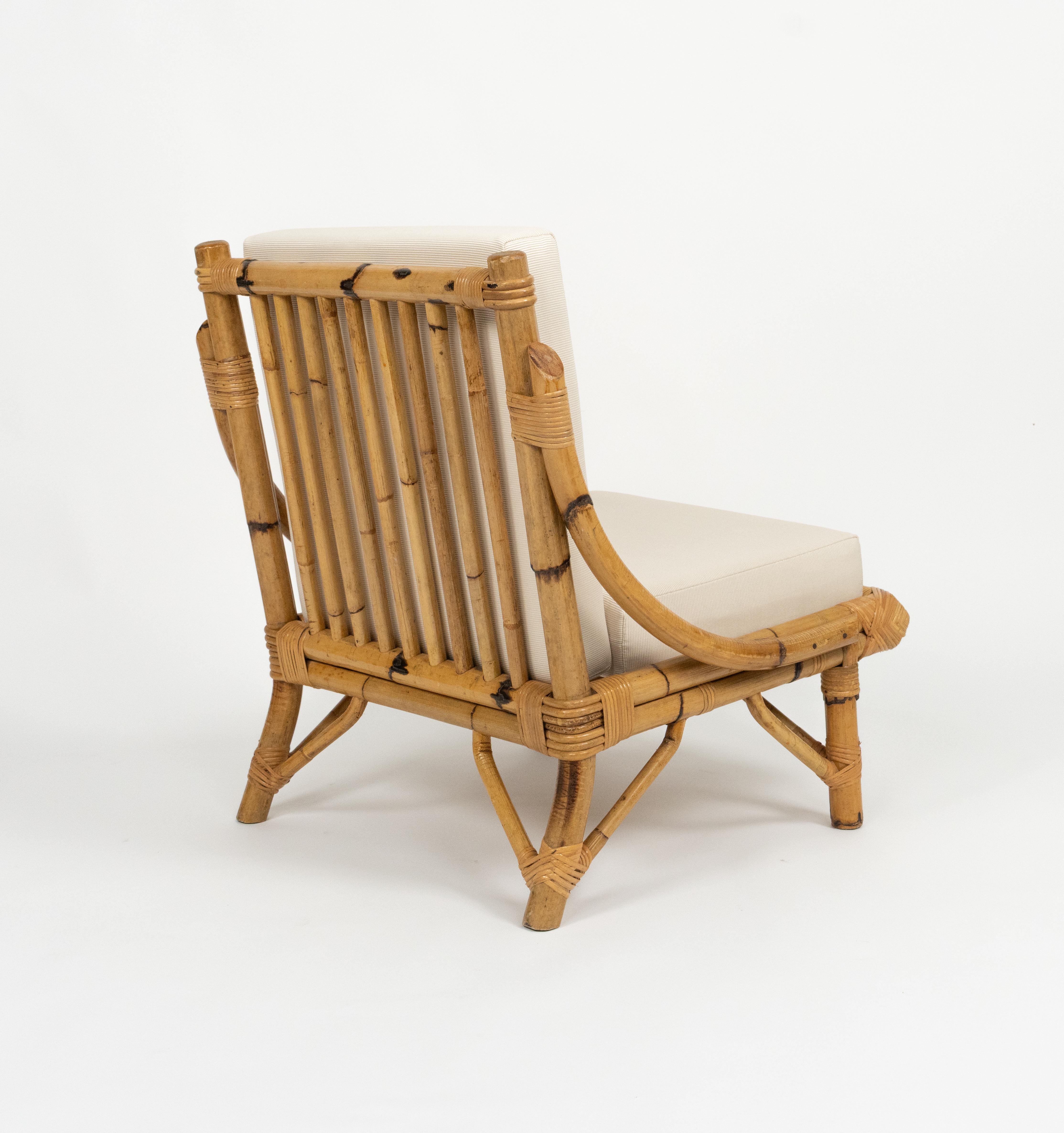 Coppia di poltrone in bambù e rattan del Medioevo in stile Vivai del Sud, Italia anni '70 in vendita 3