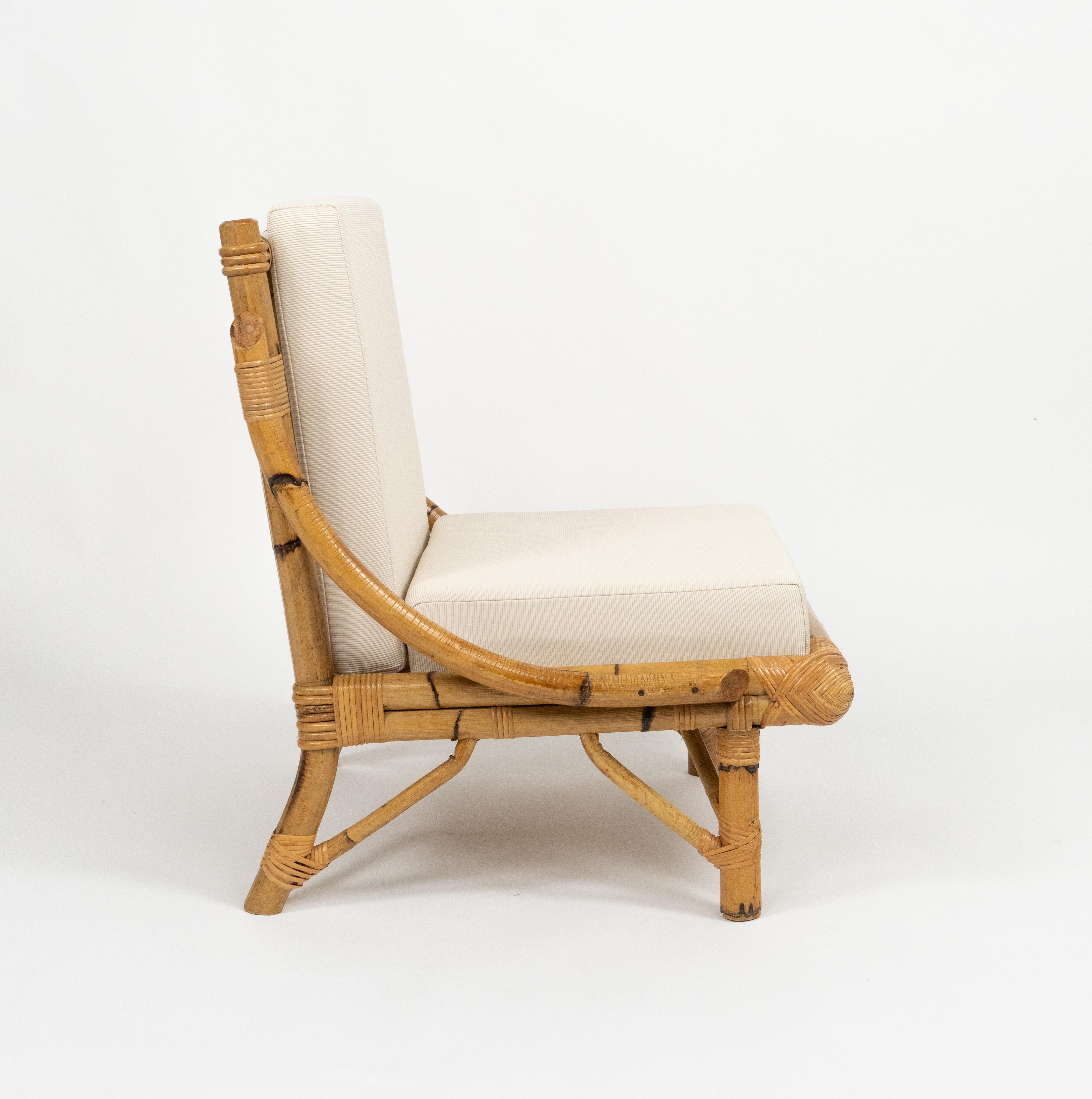 Coppia di poltrone in bambù e rattan del Medioevo in stile Vivai del Sud, Italia anni '70 in vendita 4