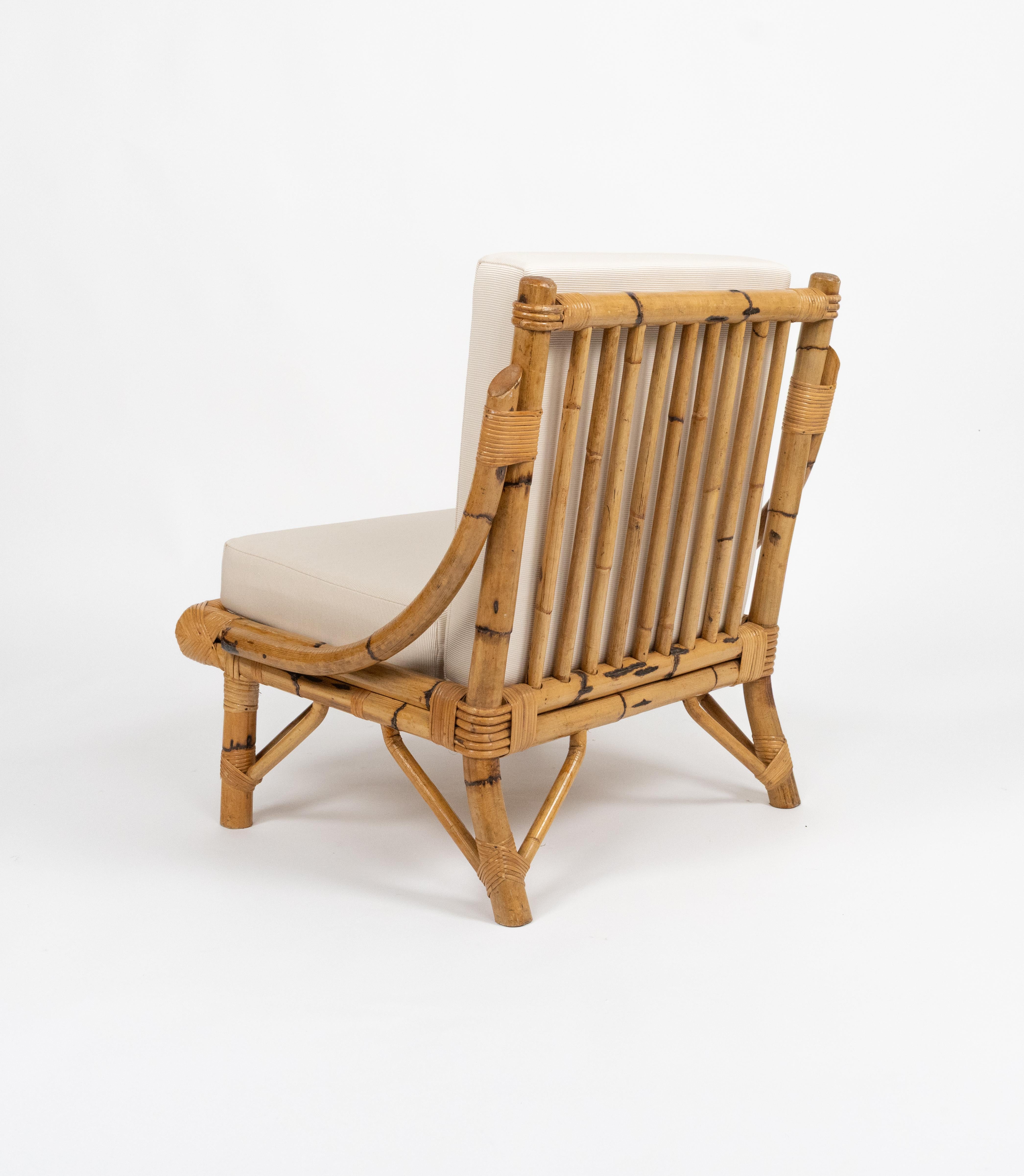 Coppia di poltrone in bambù e rattan del Medioevo in stile Vivai del Sud, Italia anni '70 in vendita 7
