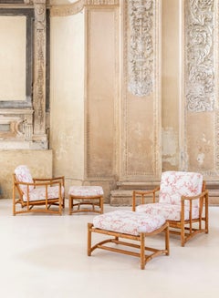 Midcentury Bamboo Armchairs by Lyda Levi, 1970