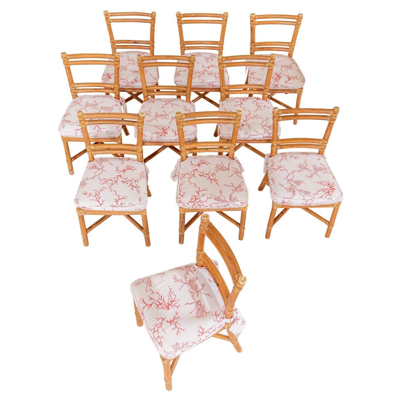 Chaises en bambou du milieu du siècle par Lyda Levi, 1970 en vente