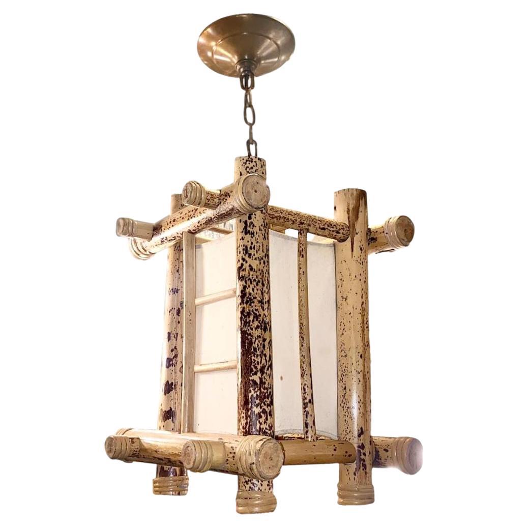 Midcentury Bamboo Lantern For Sale
