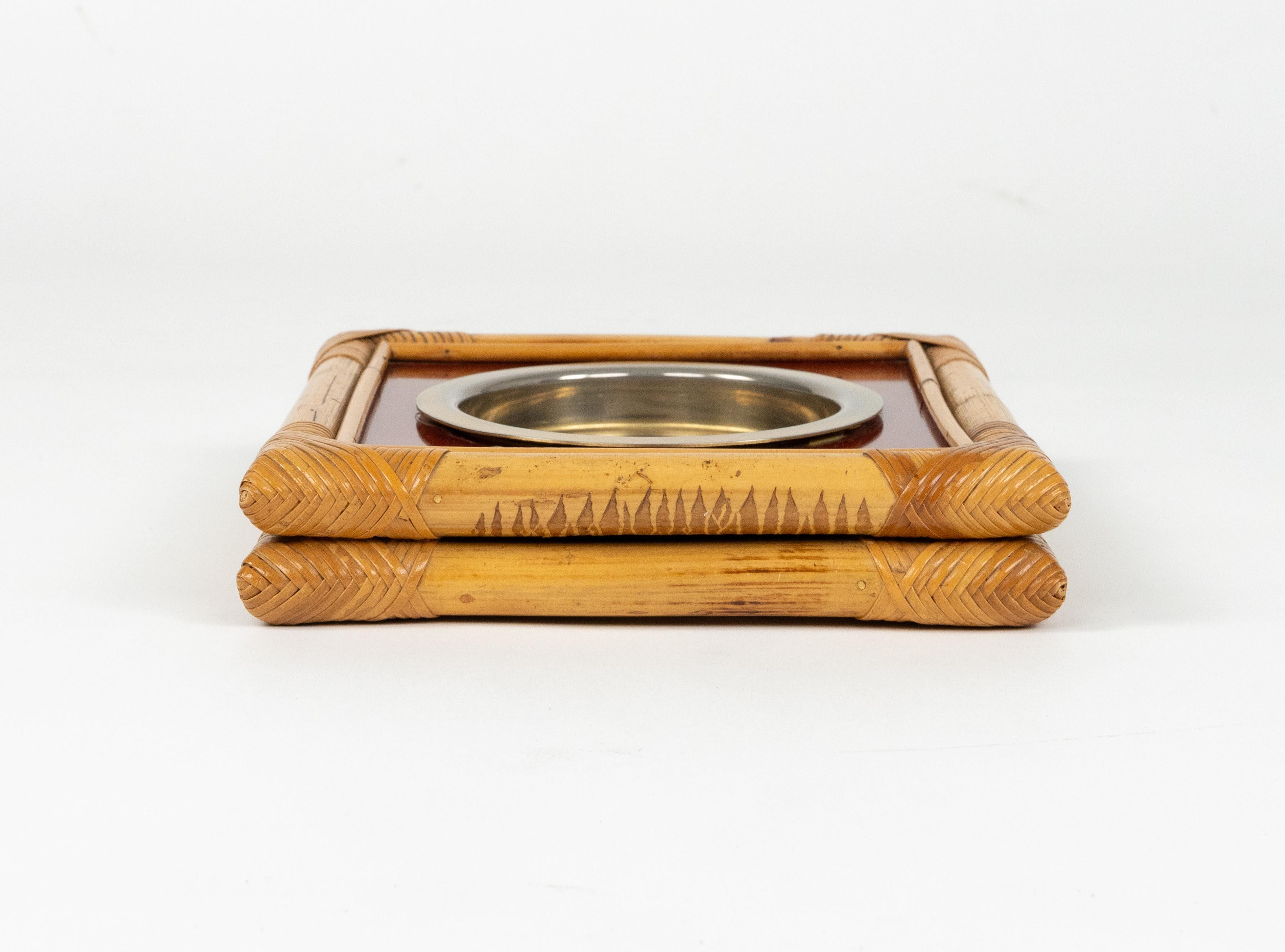 Aschenbecher aus Bambus, Rattan und Bakelit von Cesare Di Cesare, Italien, Mitte des 19. im Angebot 6