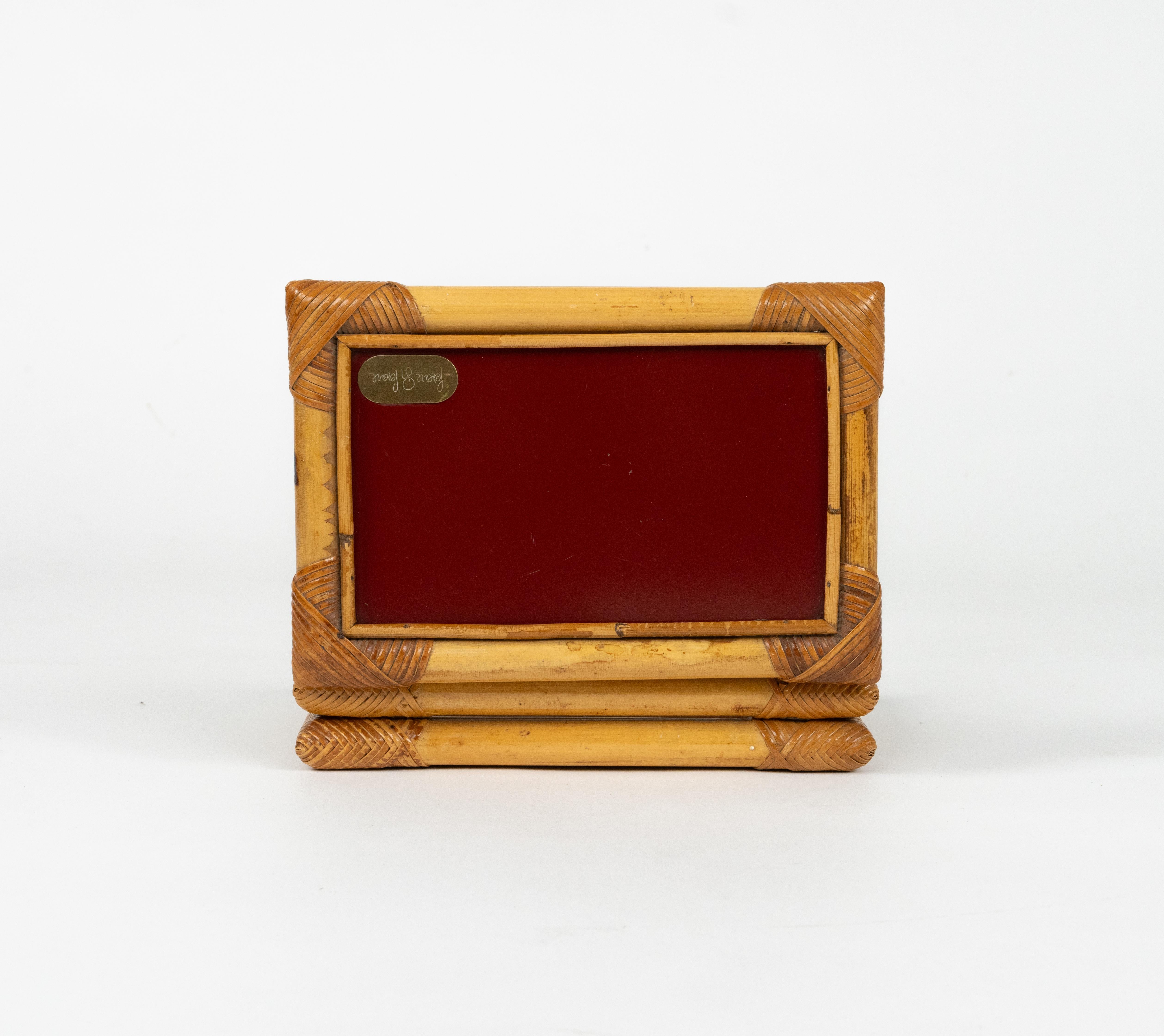 Kasten aus Bambus, Rattan und Bakelit von Cesare Di Cesare, Italien 1970er Jahre im Angebot 4