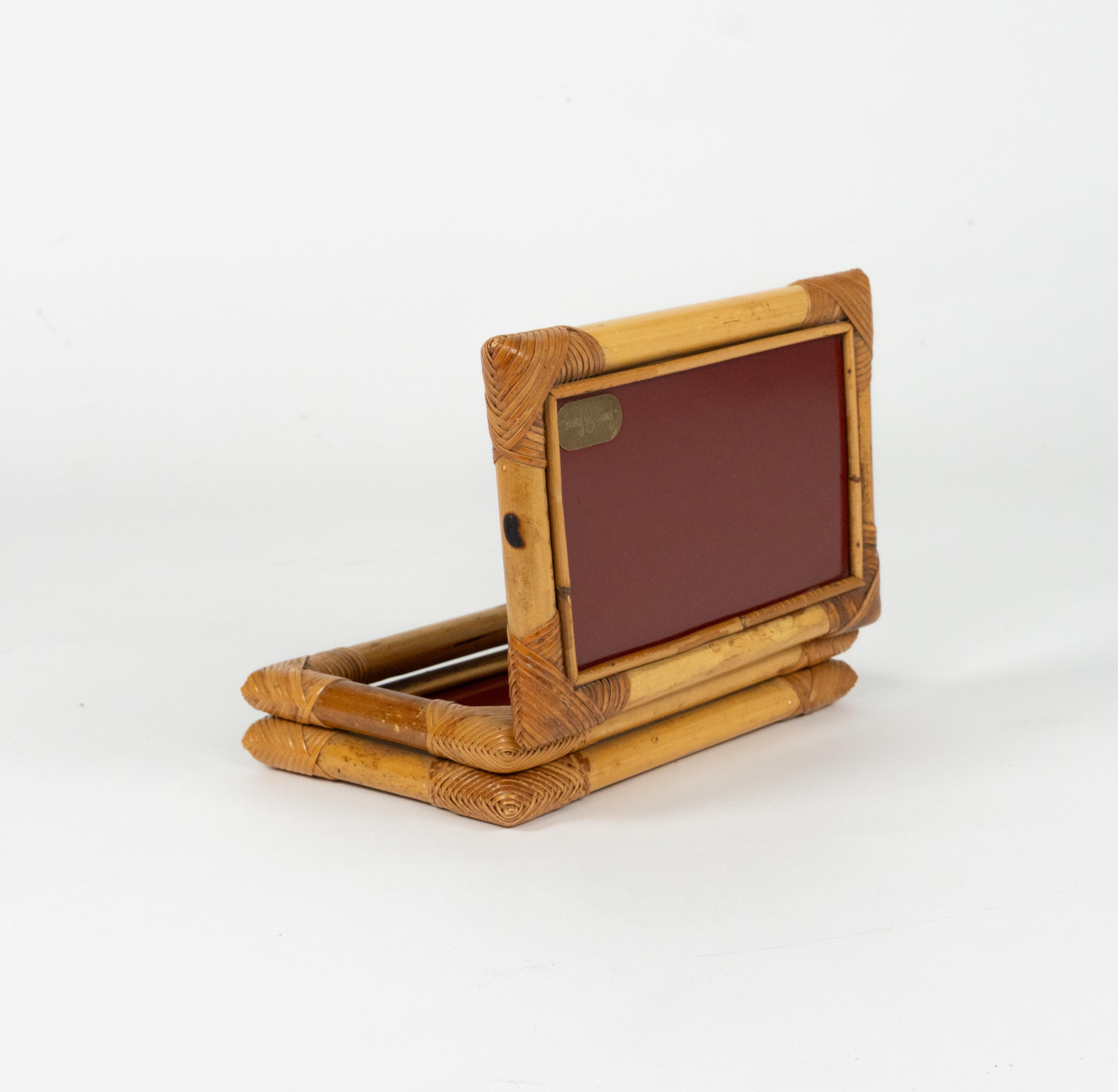Kasten aus Bambus, Rattan und Bakelit von Cesare Di Cesare, Italien 1970er Jahre im Angebot 5