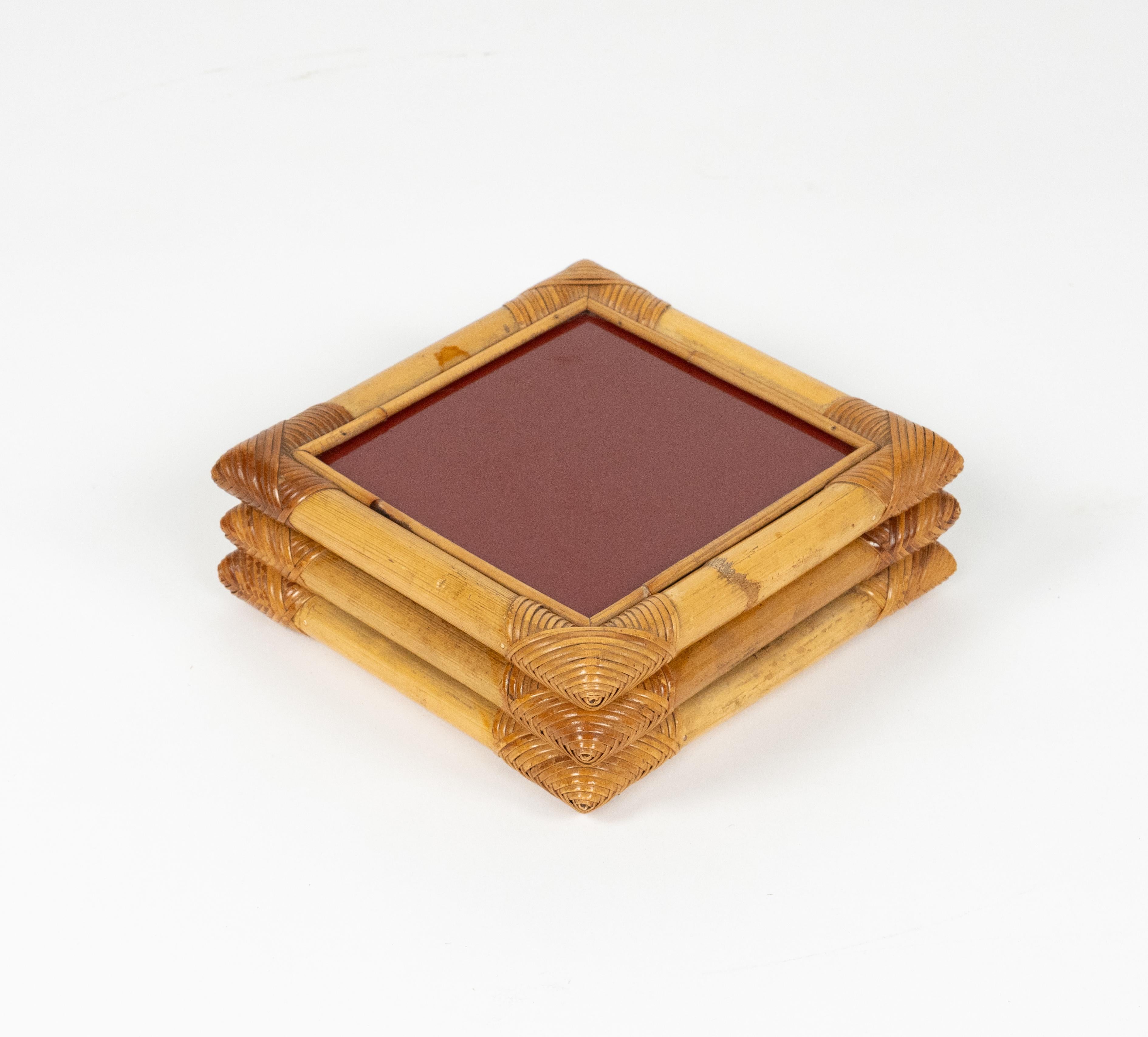 Kasten aus Bambus, Rattan und Bakelit von Cesare Di Cesare, Italien 1970er Jahre im Angebot 6