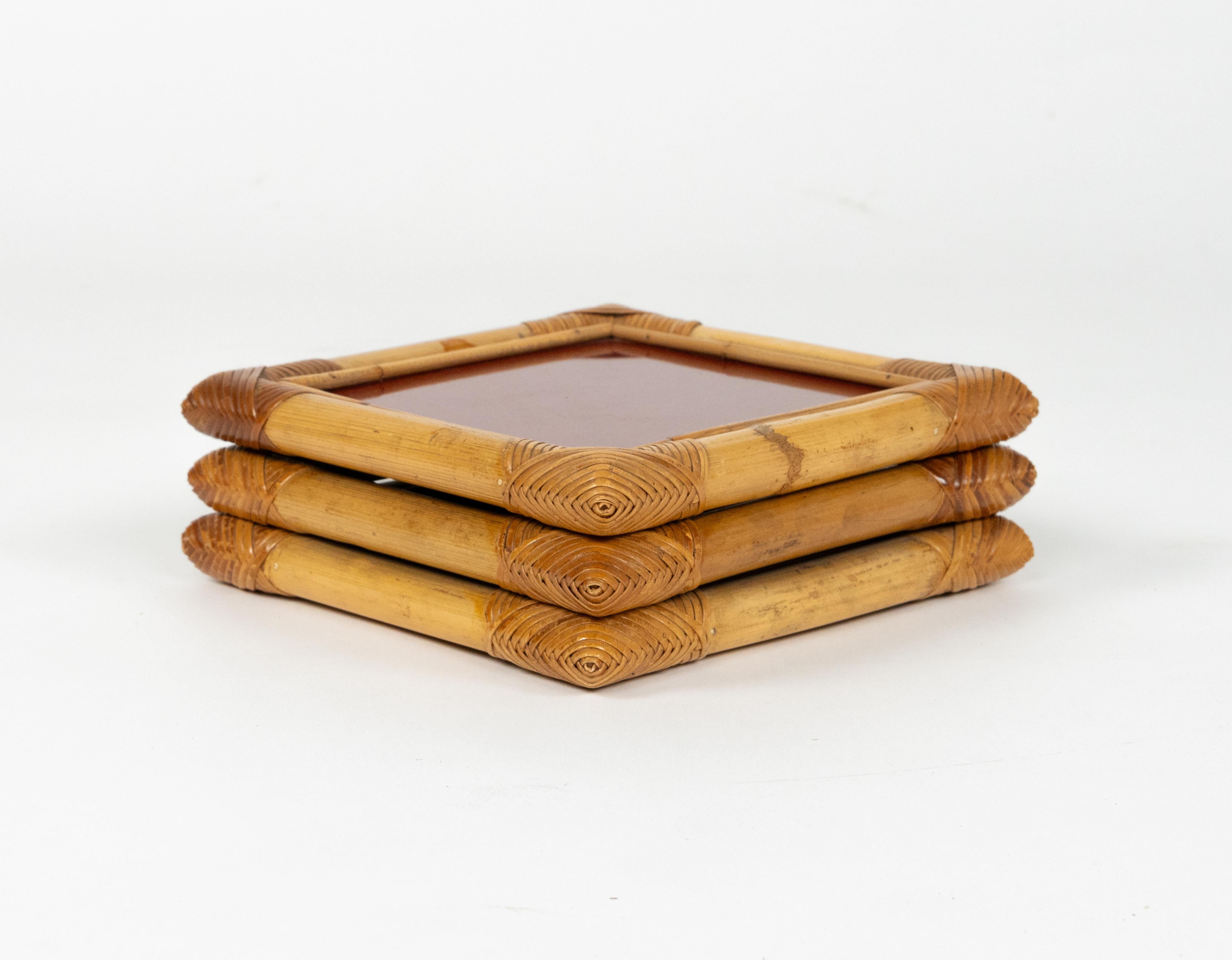 Kasten aus Bambus, Rattan und Bakelit von Cesare Di Cesare, Italien 1970er Jahre im Angebot 7
