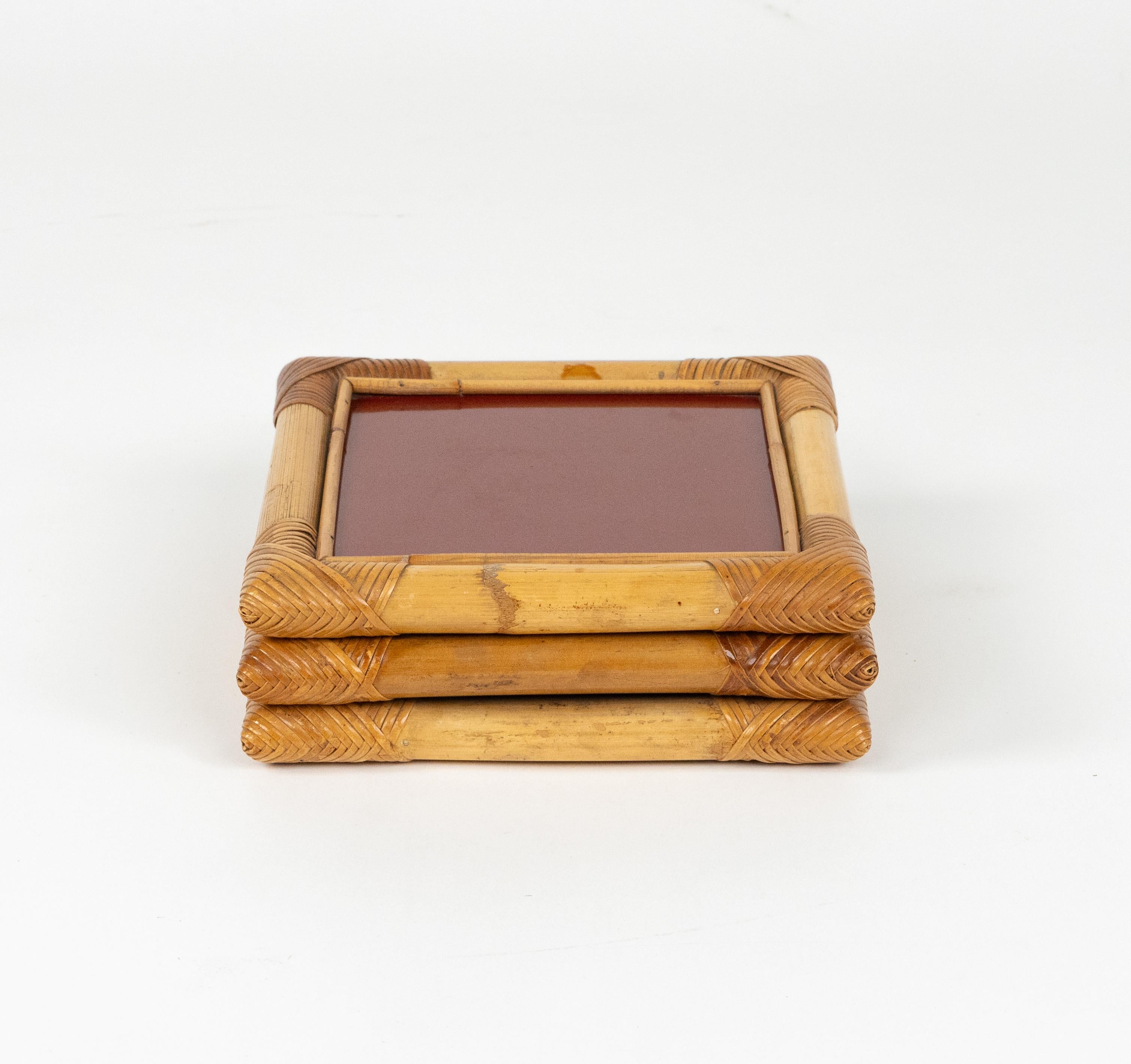Kasten aus Bambus, Rattan und Bakelit von Cesare Di Cesare, Italien 1970er Jahre im Angebot 9