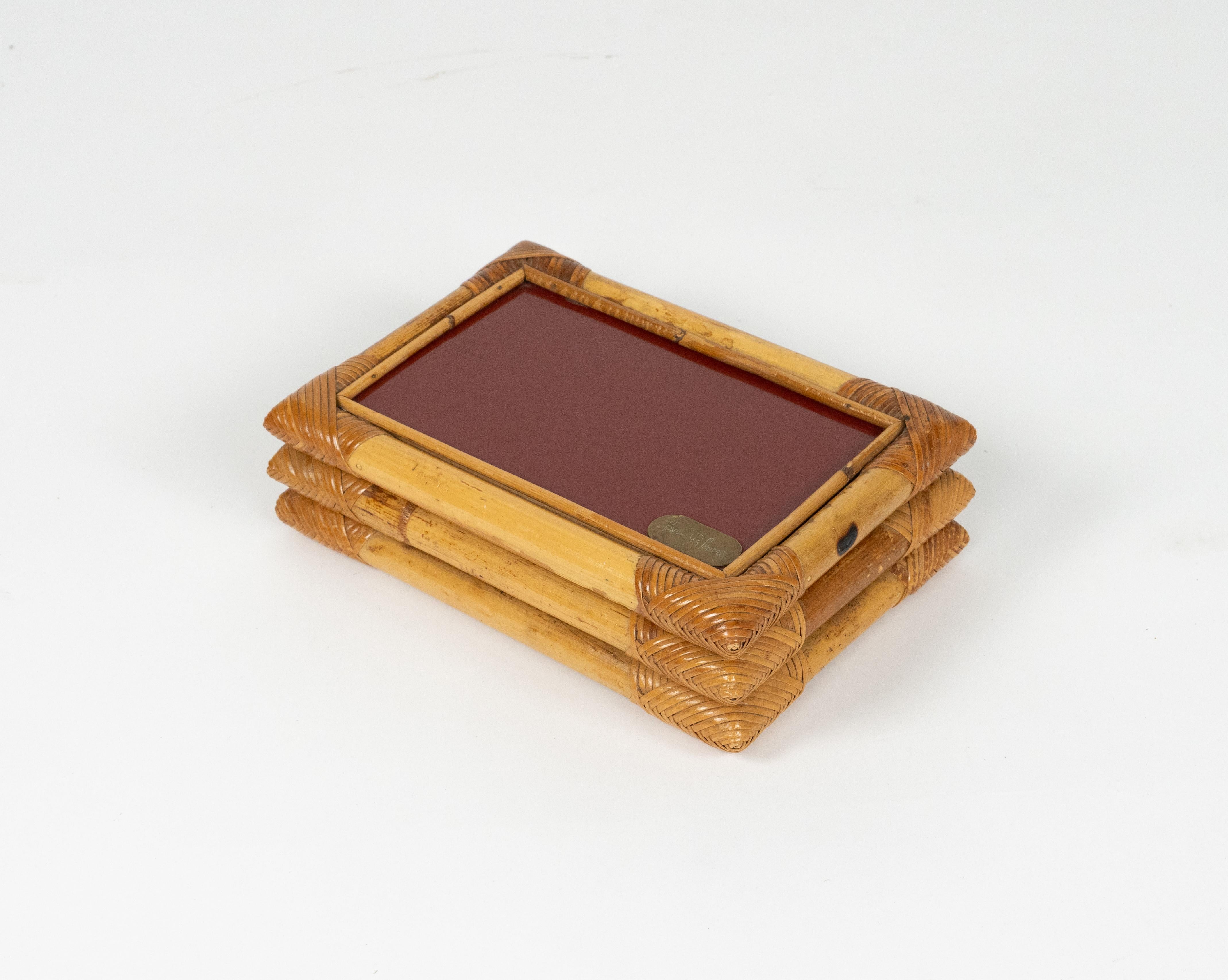 Kasten aus Bambus, Rattan und Bakelit von Cesare Di Cesare, Italien 1970er Jahre (Ende des 20. Jahrhunderts) im Angebot