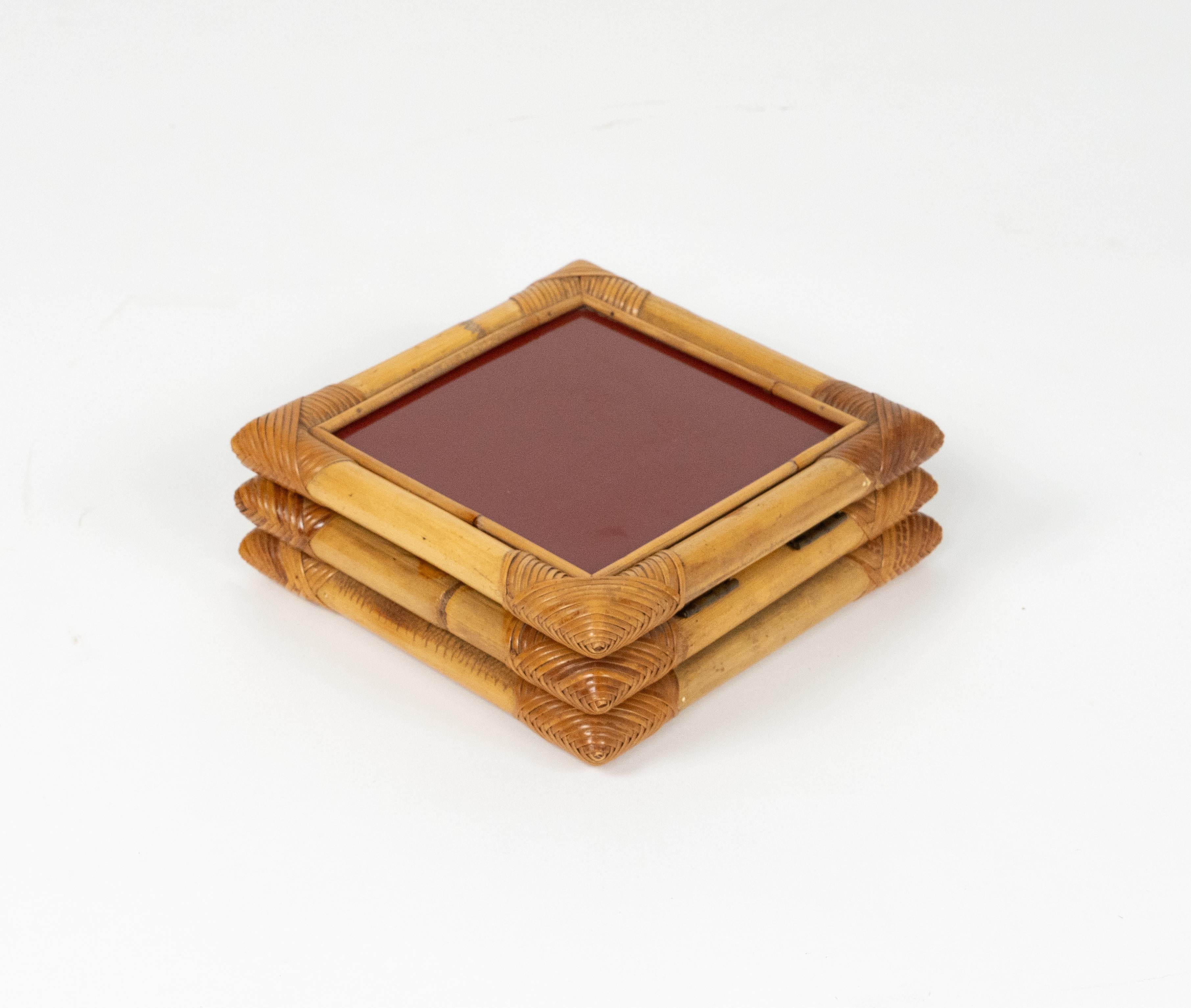 Kasten aus Bambus, Rattan und Bakelit von Cesare Di Cesare, Italien 1970er Jahre im Angebot 3