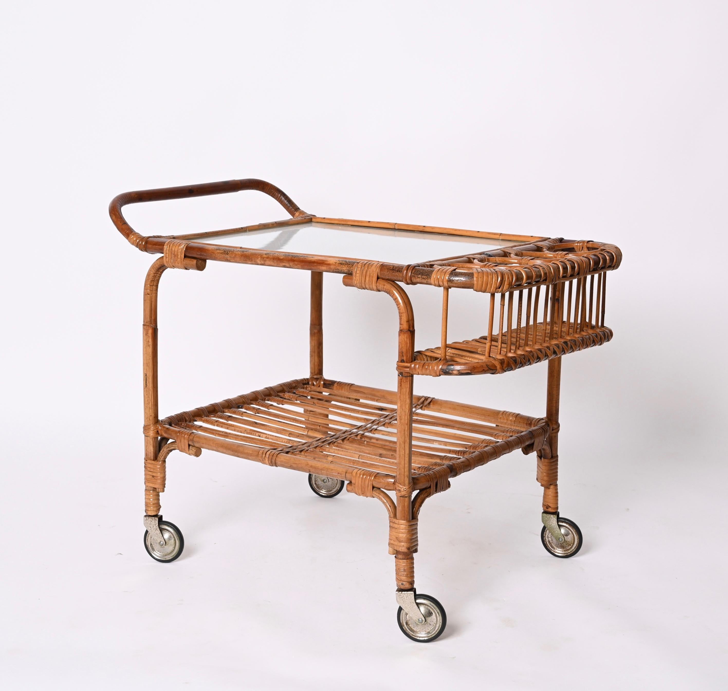 bamboo bar cart