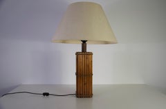 Lampe de table en bambou du milieu du siècle par Leola, Italie, années 1970