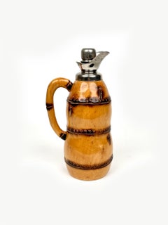 Midcentury Bamboo Thermos Decanter Aldo Tura for Macabo, Italy, 1950s