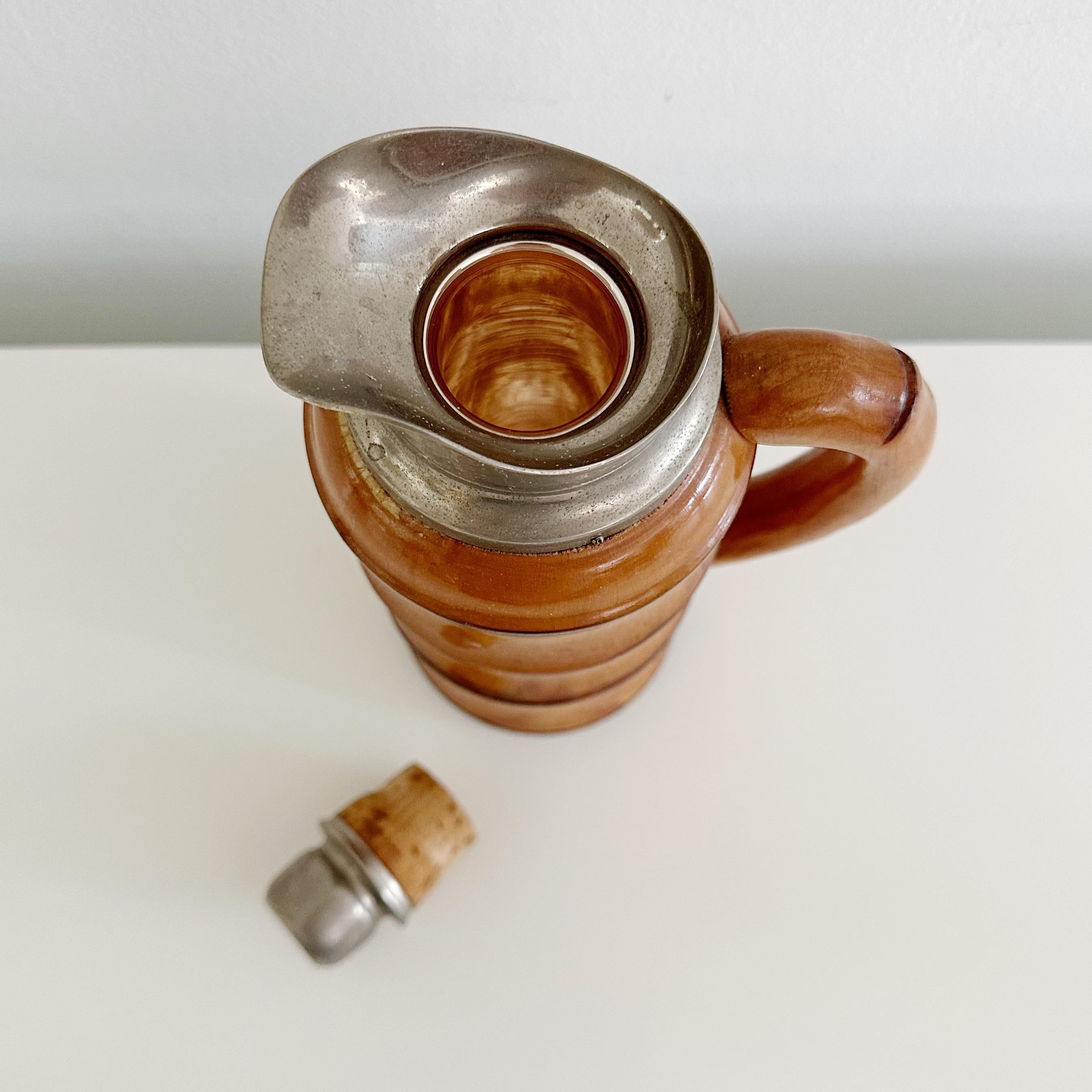 Mid-Century Modern Midcentury Bamboo Thermos Decanter Aldo Tura for Macabo, Italy, 1950s