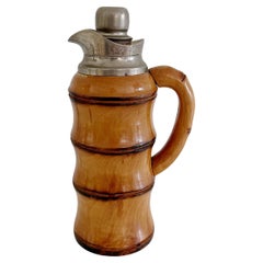 Midcentury Bamboo Thermos Decanter Aldo Tura for Macabo, Italy, 1950s