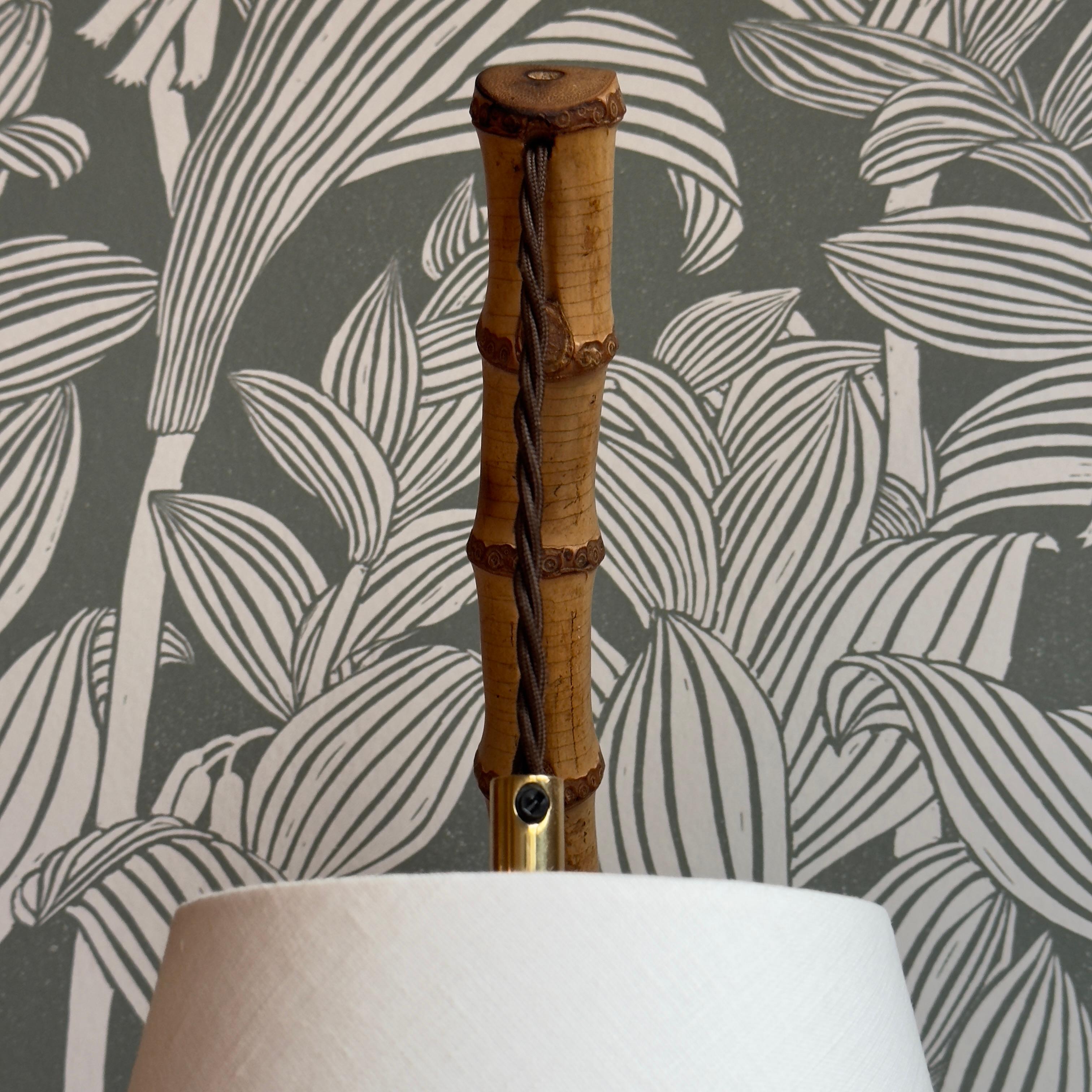Mid-Century Modern Midcentury Bamboo Wall Light For Sale