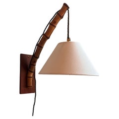 Retro Midcentury Bamboo Wall Light