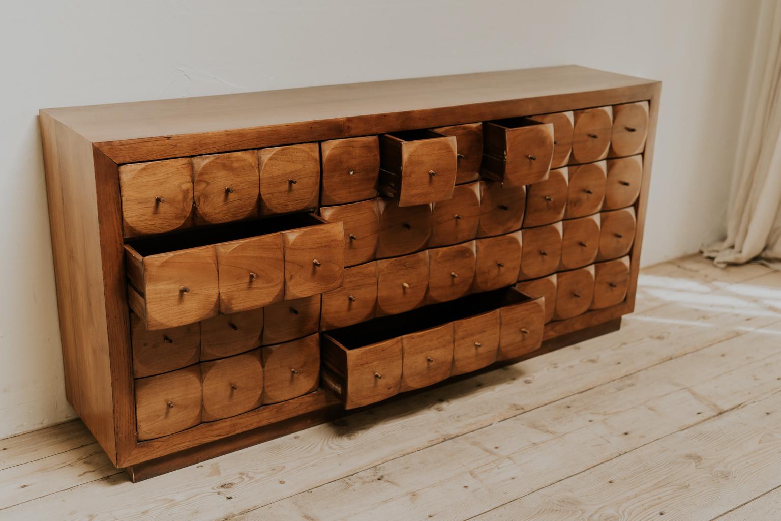 20th Century Midcentury Bank of Drawers/Enfilade