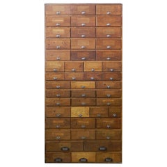 Midcentury Bank of Drawers French Pine Collectors Chest Meuble de Metier