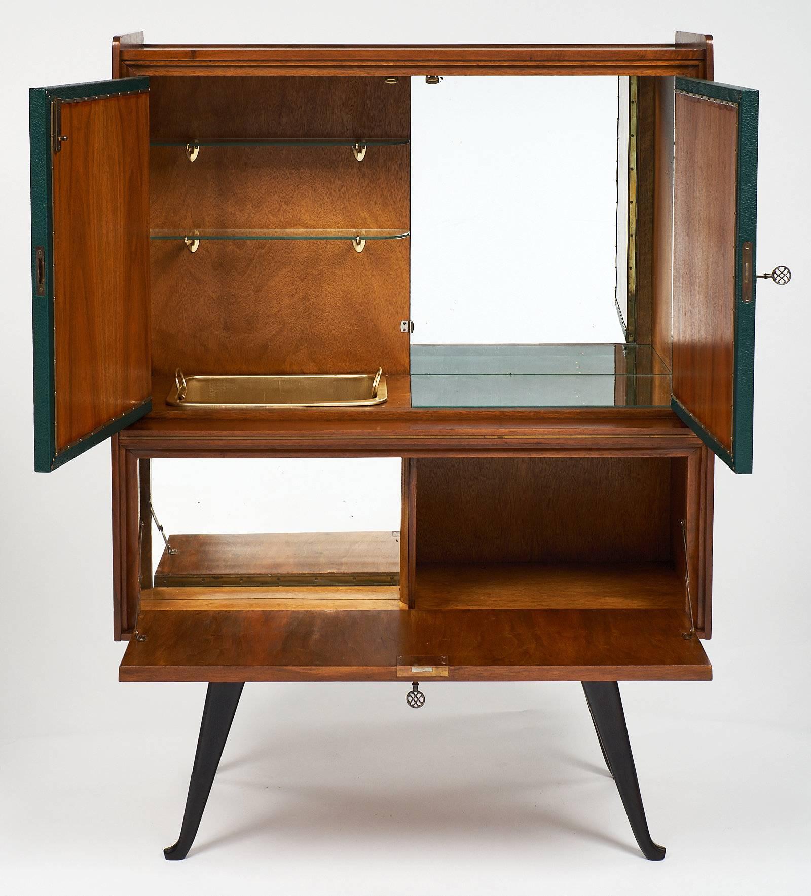 Midcentury Bar/Cabinet in the Manner of Ico Parisi In Excellent Condition In Austin, TX