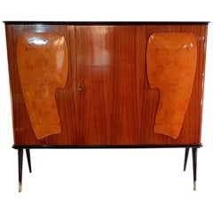Vintage Midcentury Bar Cabinet in the Style of Ico Parisi, Italy