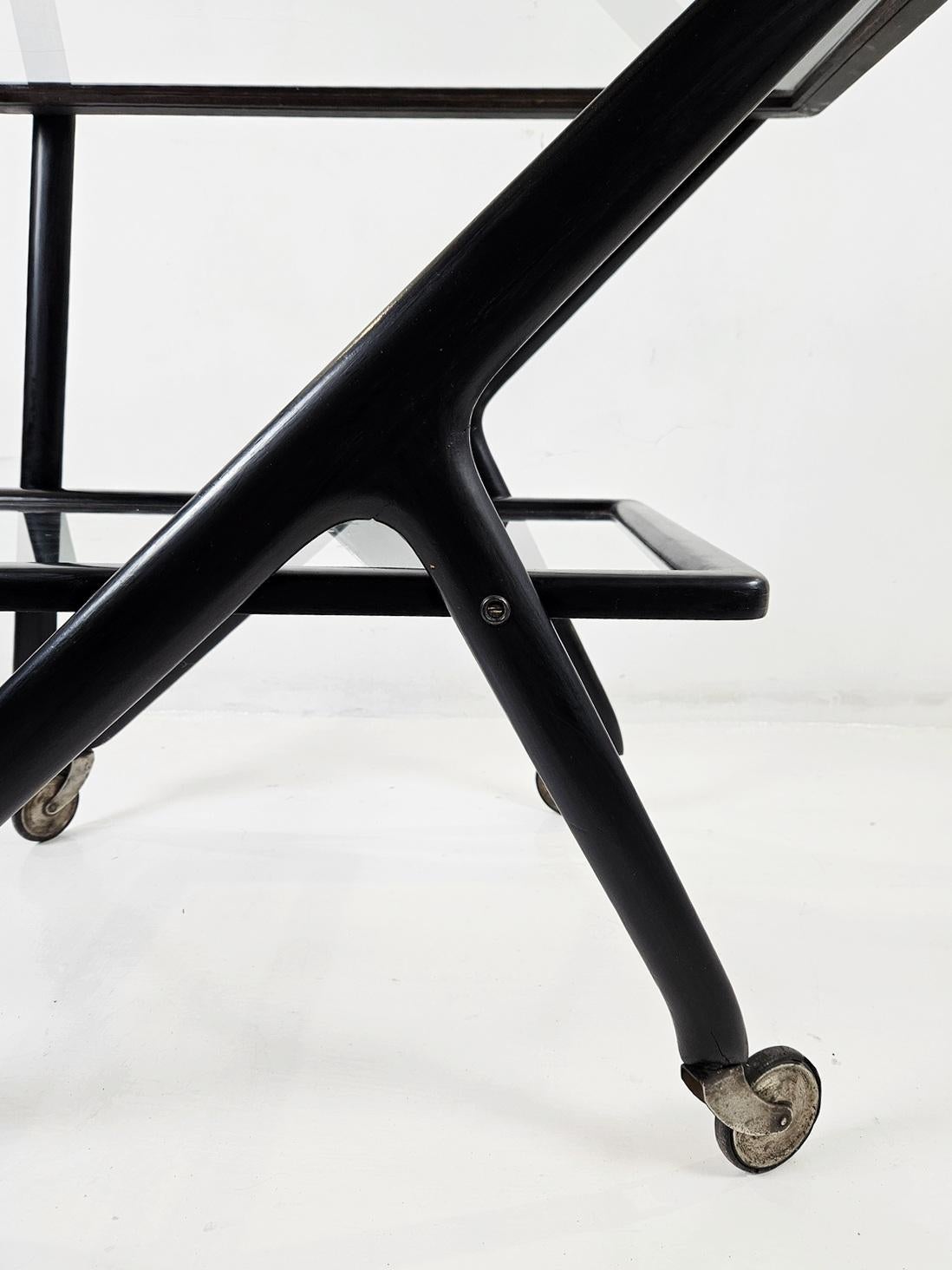 Midcentury Bar Cart by  Cesare Lacca Italy For Sale 1