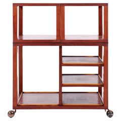 Used Midcentury Bar Cart in Mahogany, Made in Denmark 1950s