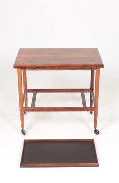 Midcentury Bar Cart in Rosewood Designed by Grethe Jalk, 1950s