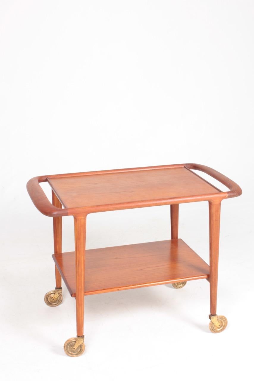 Trolley in teak, designed by Maa. N.O. Møller. Great original condition.