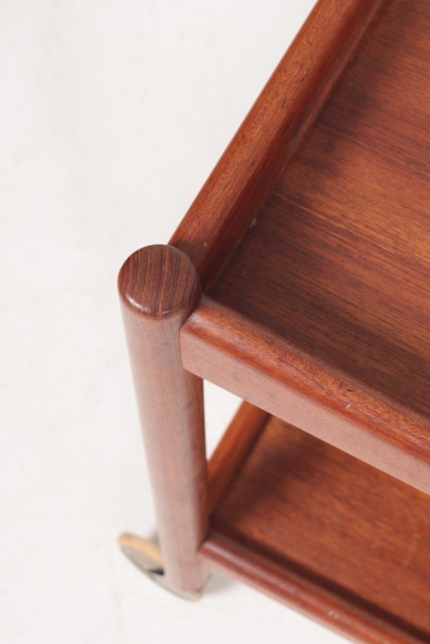 Danish Midcentury Bar Cart in Teak Designed by Hans Wegner, 1950s
