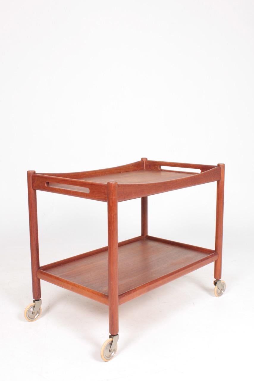 Mid-20th Century Midcentury Bar Cart in Teak Designed by Hans Wegner, 1950s