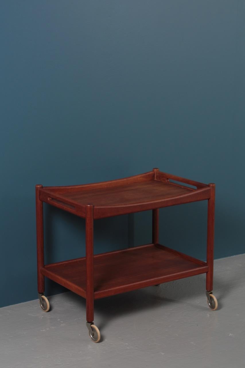 Midcentury Bar Cart in Teak Designed by Hans Wegner, 1950s 3