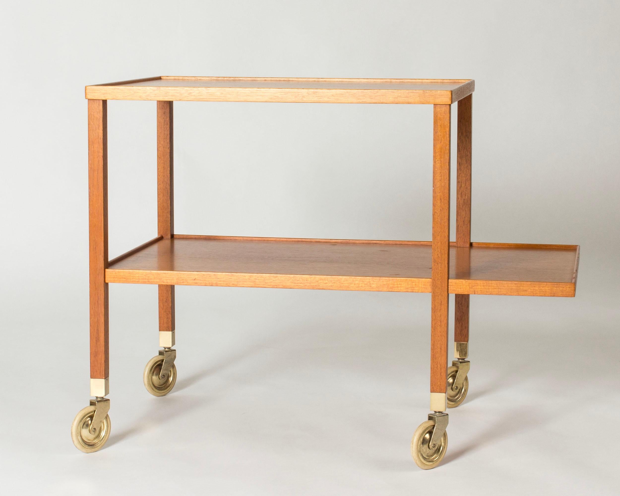 Swedish Midcentury Bar Trolley by Josef Frank, Svenskt Tenn, Sweden, 1950s For Sale