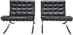 Midcentury Barcelona Chair in Special Order Stainless Steel