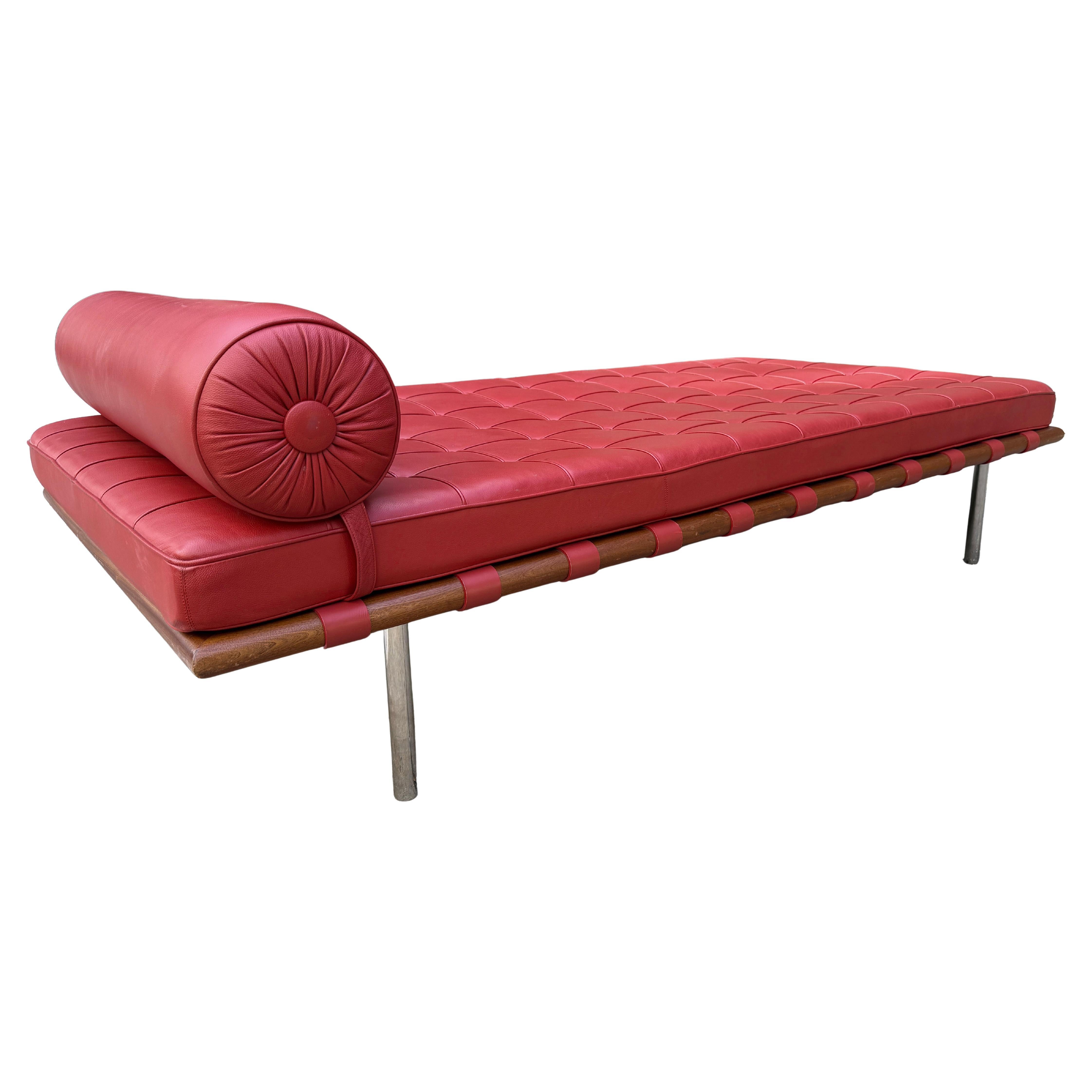 Mid-Century Modern Méridienne Barcelona du milieu du siècle Ludwig Mies van Der Rohe pour Knoll en vente
