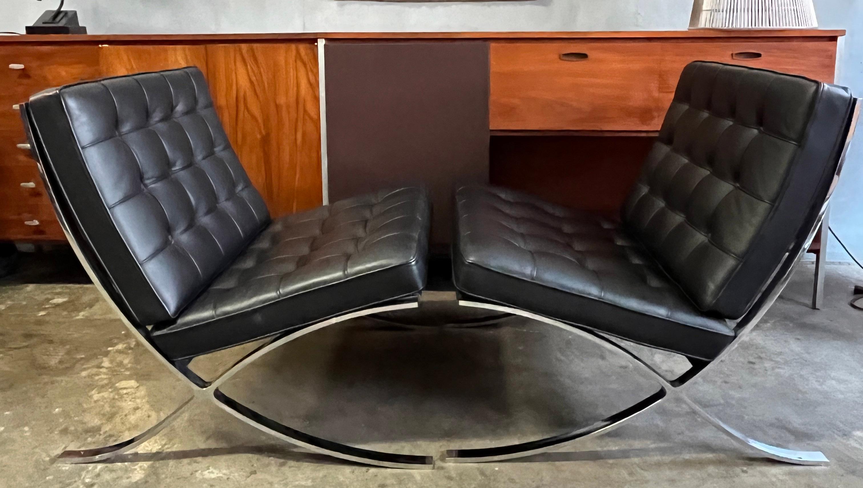 Midcentury Barcelona Lounge Chair for Knoll 2