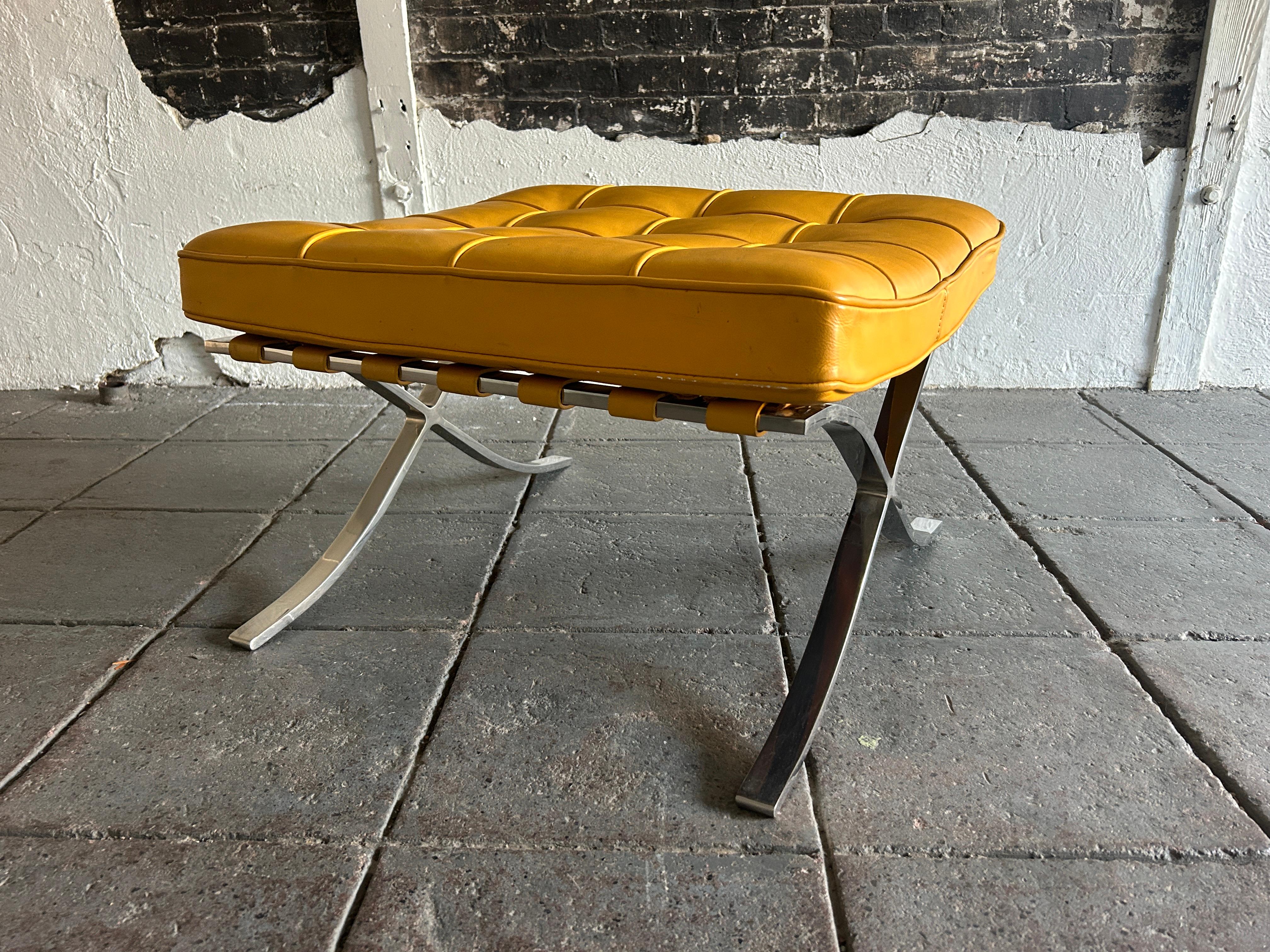 bright yellow stool