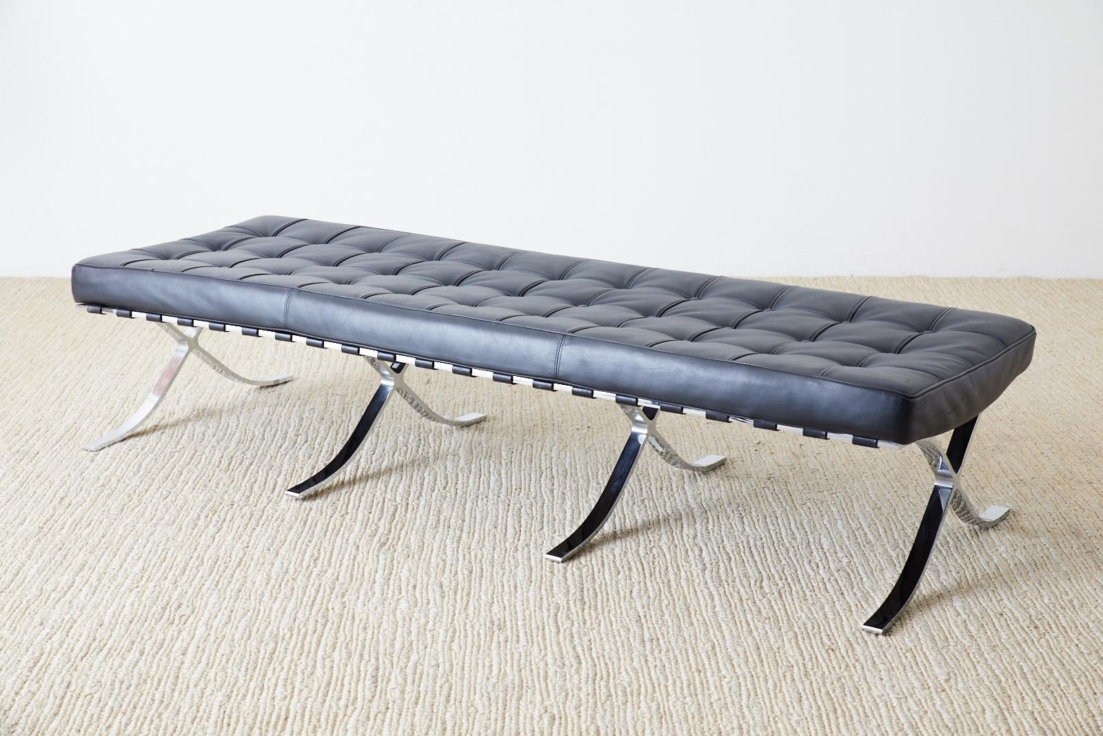 Midcentury Barcelona Style Bench after Mies van der Rohe 1