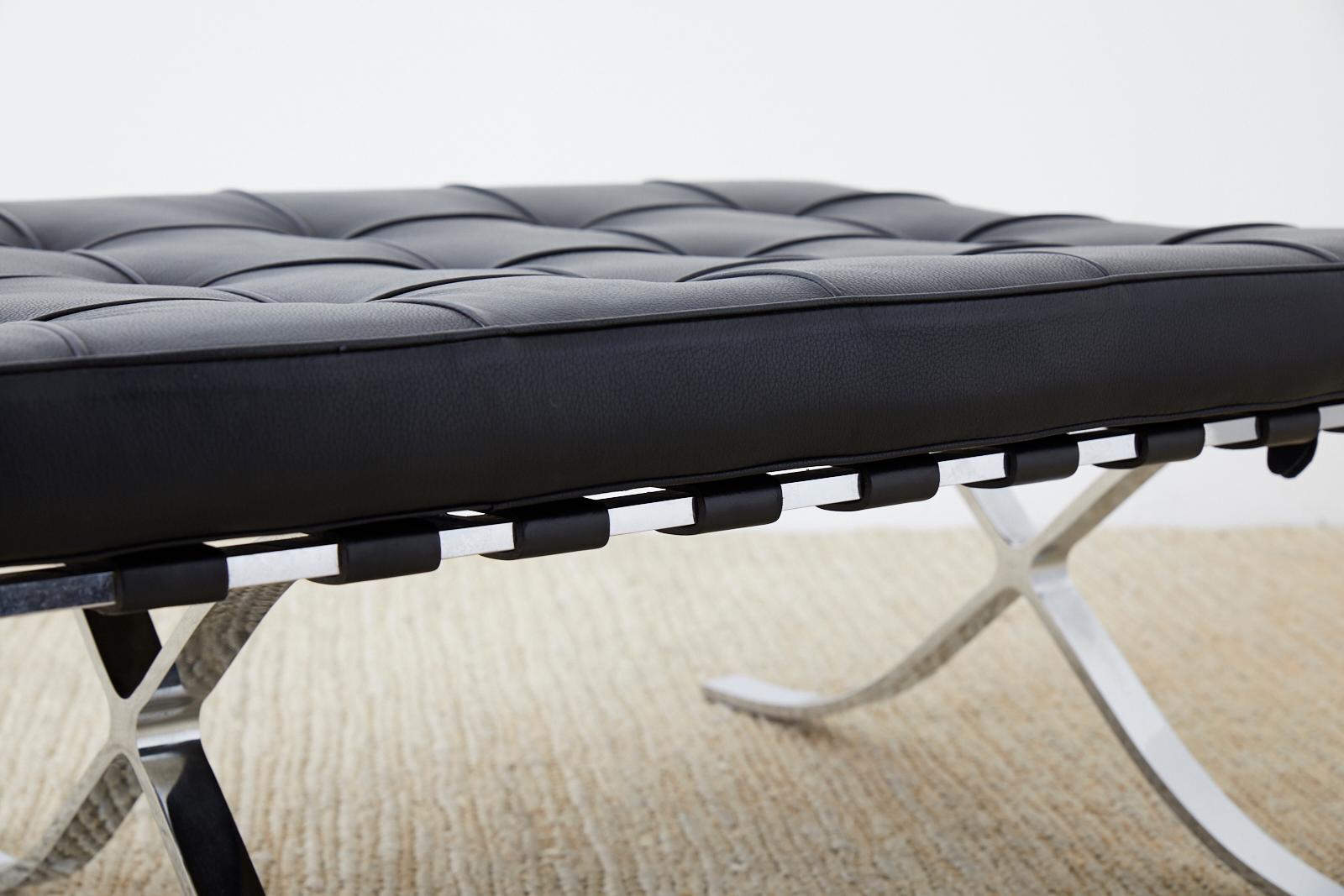 Midcentury Barcelona Style Bench after Mies van der Rohe 1