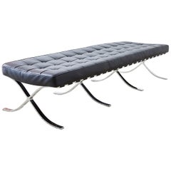 Midcentury Barcelona Style Bench after Mies van der Rohe