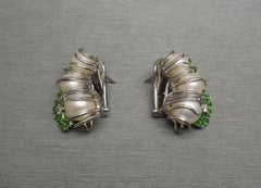 Midcentury Baroque Pearl Cocktail Earrings