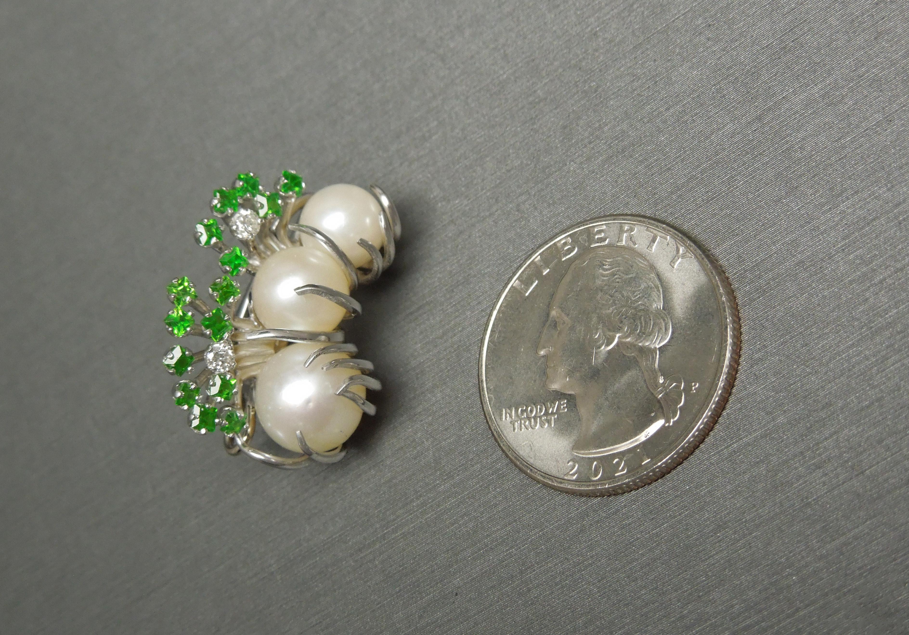 Women's Midcentury Baroque Pearl Cocktail Earrings  For Sale
