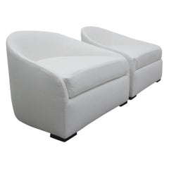 Midcentury Barrel Back Cloud Style Lounge Chairs