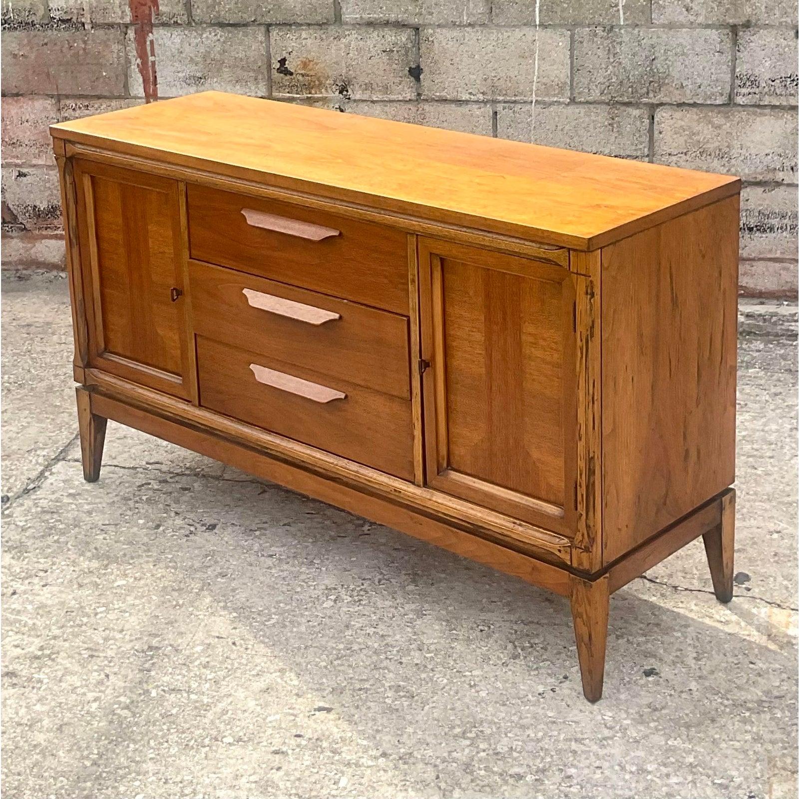 Mid-Century Modern Midcentury Bassett Parquet Sideboard