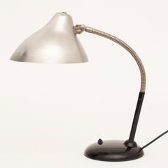 Midcentury Bauhaus Desk Lamp with Pivoting Canopy