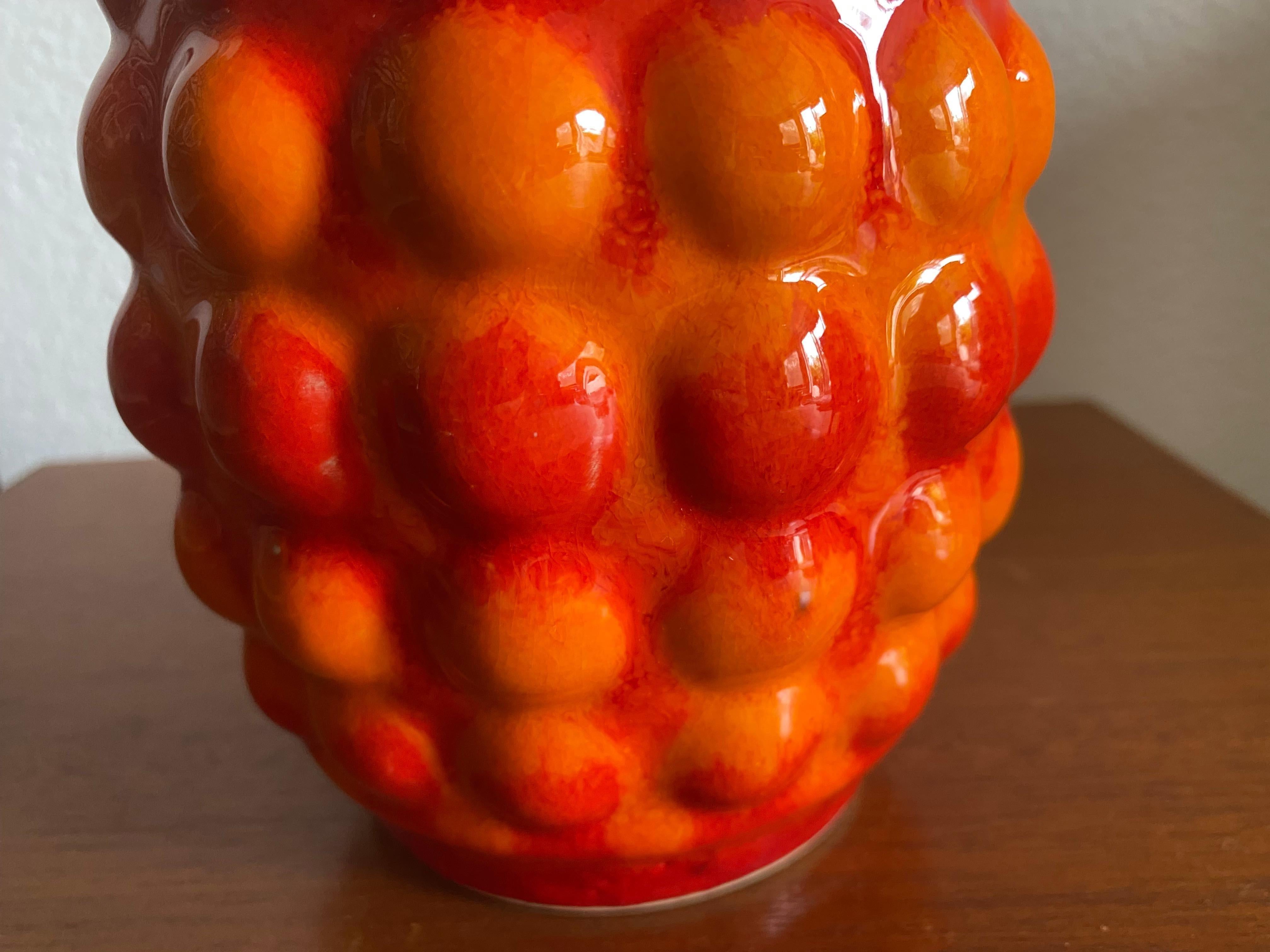Mid-Century Modern Midcentury Bay Keramik Fat Lava ‘Bubble’ Vase by Bodo Mans For Sale