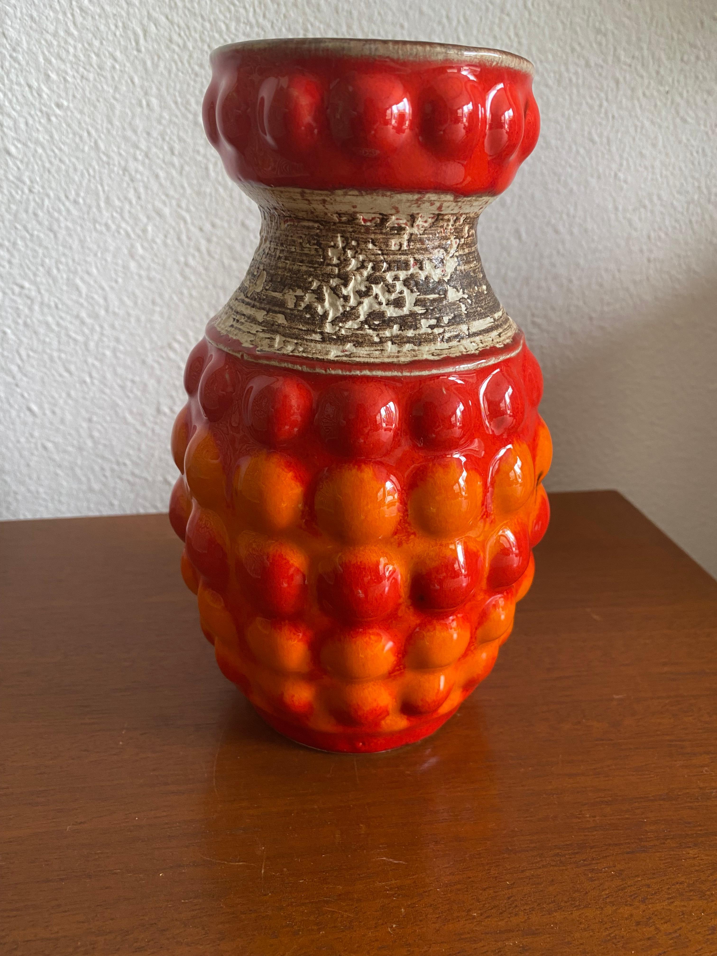 Late 20th Century Midcentury Bay Keramik Fat Lava ‘Bubble’ Vase by Bodo Mans For Sale