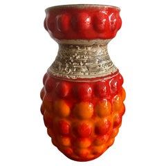 Keramik de la baie du milieu du siècle  Vase Fat Lava 'Bubble' de Bodo Mans