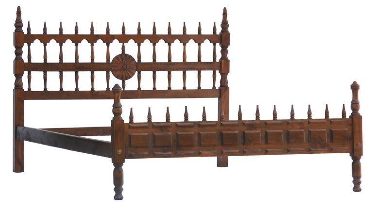Midcentury Bed Us Queen Uk King Size Spanish Portuguese Turned Wood Midcentury Bed Us Queen Uk King Size Spanish Portuguese Unusual Mid Century Twist To Classic